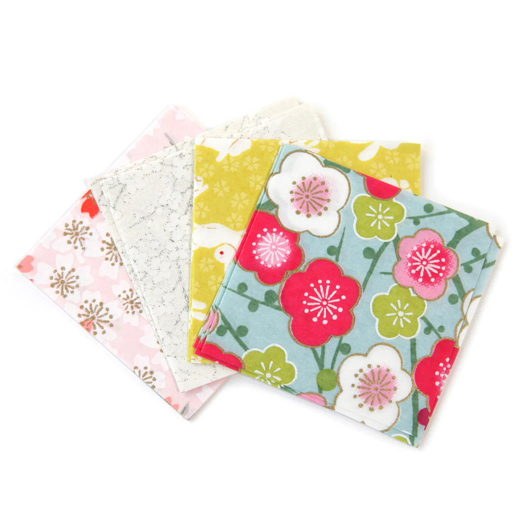 100 Papiers Origami - 6 x 6 cm - Motifs Variés - Spring – Image 6