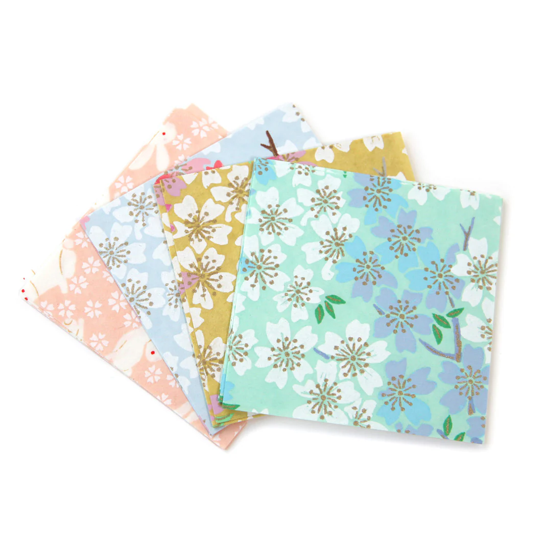 100 Papiers Origami - 6 x 6 cm - Motifs Variés - Spring – Image 7