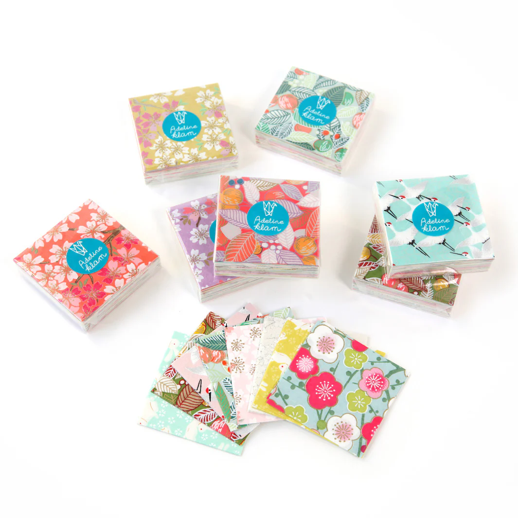 100 Papiers Origami - 6 x 6 cm - Motifs Variés - Spring – Image 9