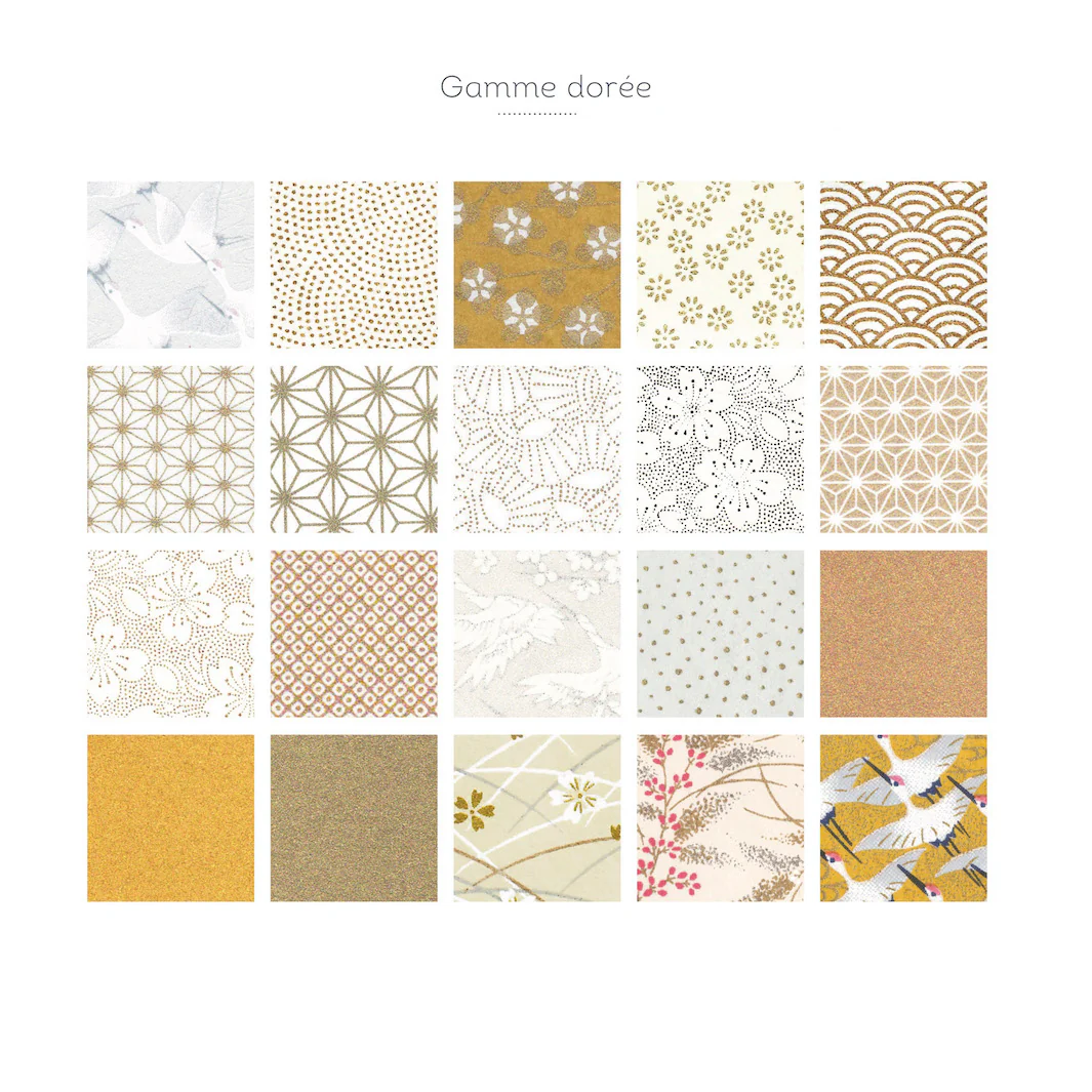 20 Papiers Origami - 10 x 10 cm - Doré – Image 3