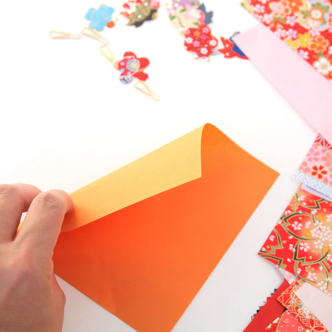 40 Papiers Origami et Stickers - 15 x 15 cm - Motifs Traditionnels et Unis - Mélange Aléatoire – Image 6