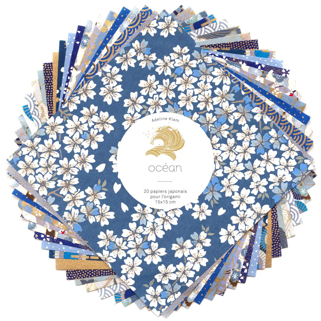 20 Papiers Origami - 15 x 15 cm - Océan – Image 2
