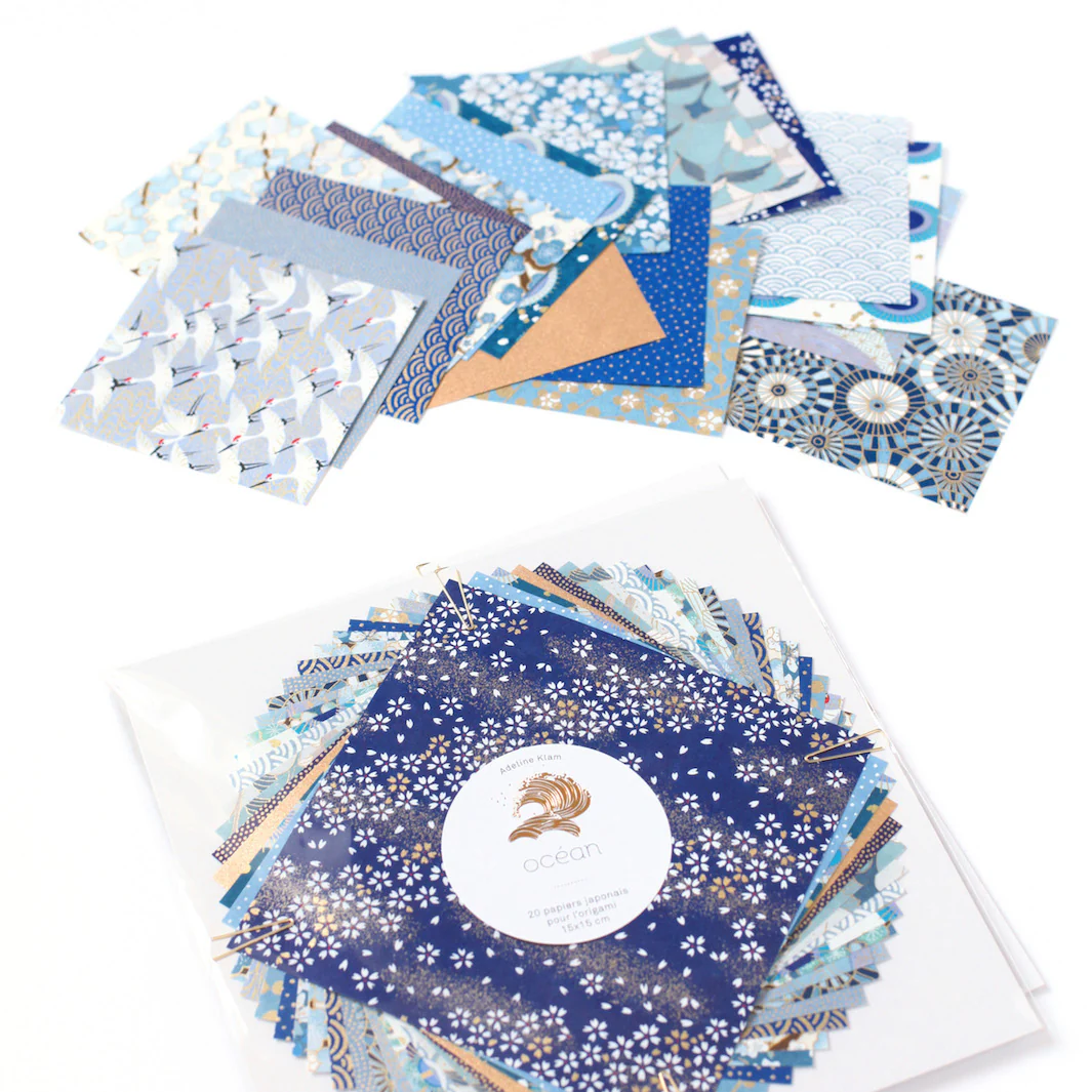 20 Papiers Origami - 15 x 15 cm - Océan – Image 4