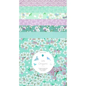 7 Papiers Origami - 15 x 15 cm - Lilas - K3