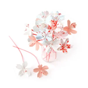 Kit Bouquet de Fleurs de Cerisier - Rose Pâle, Bleu Ciel et Blanc Cassé - Douceur