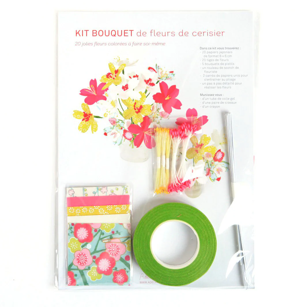 Kit Bouquet de Fleurs de Cerisier - Rose, Vert Acidulé et Blanc Nacré - Hawaï – Image 3