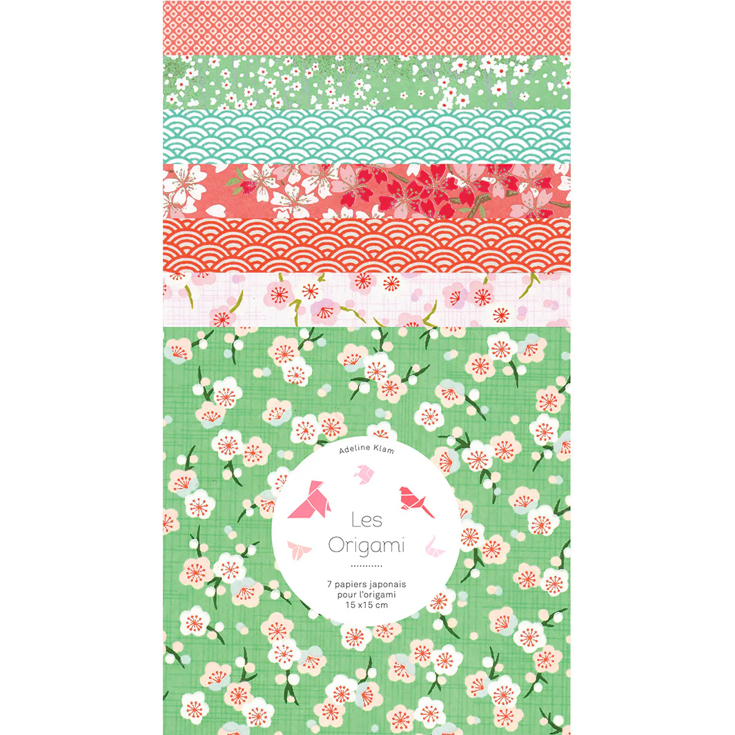 7 Papiers Origami - 15 x 15 cm - Clémentine - K2