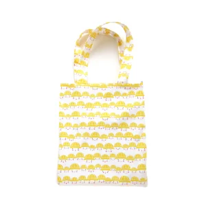 Cabas en Tissus Japonais - Petits Écoliers - Jaune et Blanc