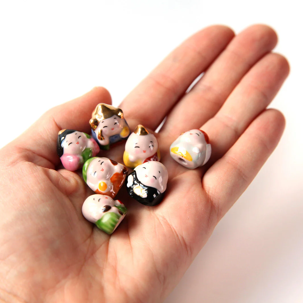 Petit Grigri en céramique - Les 7 Divinités du Bonheur - Daikokuten – Image 7