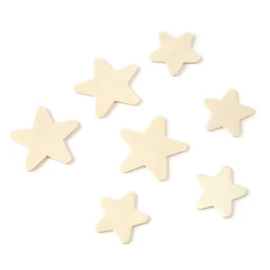 Lot de 7 petites étoiles en bois