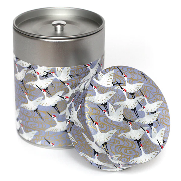 Boîte à thé - Envolée Grues - Bleu Lavande - M388