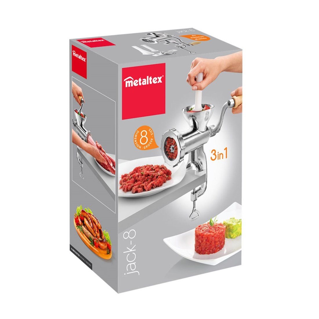 ميتالكس مفرمة حجم كبير متعددة Hachoir à Manivelle Polyvalent Metaltex
