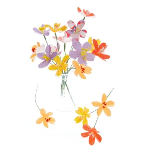 Kit Bouquet de Fleurs de Cerisier - Jaune, Rose, Mauve et Orange - Pondichéry