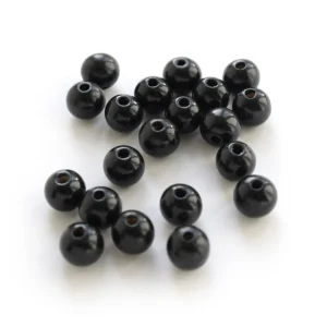 Lot de 20 Perles en Bois - Noir - 11mm
