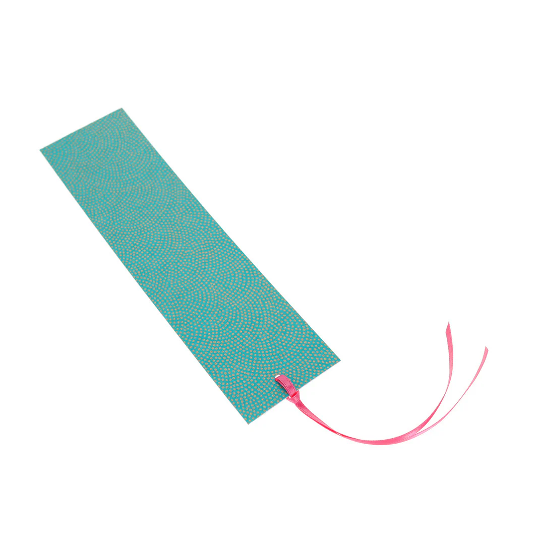 Marque-Page en Papier Japonais - Fleurs, Oiseaux, Papillons et Samekomon - Jaune, Rose, Bleu et Vert - M953 et M582 – Image 3