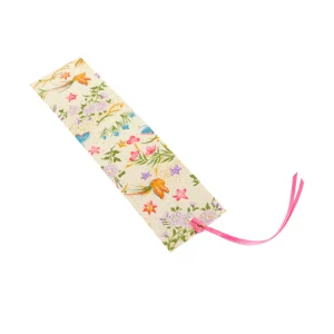 Marque-Page en Papier Japonais - Fleurs, Oiseaux, Papillons et Samekomon - Jaune, Rose, Bleu et Vert - M953 et M582