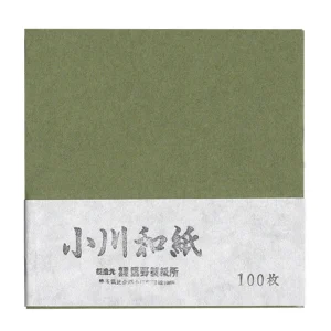 100 Papiers Origami Vert Mousse - Ogawa - 15x15 cm