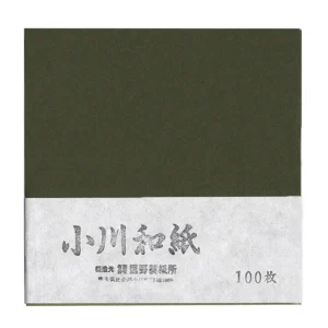 100 Papiers Origami Vert Anglais - Ogawa - 15x15 cm