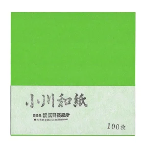 100 Papiers Origami Vert Pomme - Ogawa - 15x15 cm
