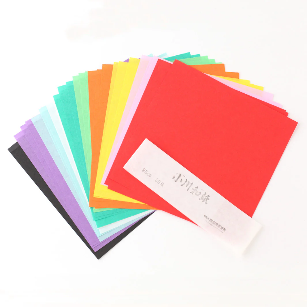 30 Papiers Origami Multicolores - Ogawa - 25 x 25 cm