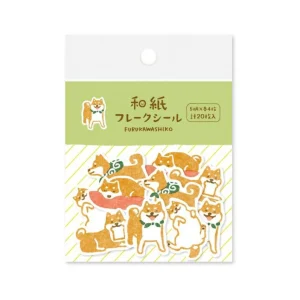 20 Stickers en Papier Japonais - Thème Chien Shiba Inu