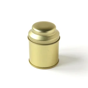 Boîte à Thé en Métal à Décorer - Dôme - Or - 25g