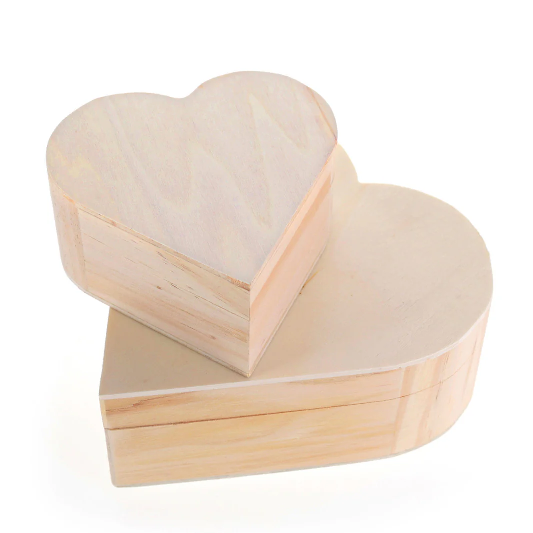 Boîte Cœur en Bois - 2 Tailles au Choix – Image 4