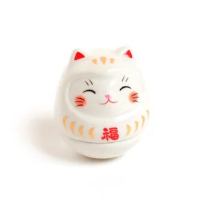 Culbuto Japonais - Daruma Chat - Blanc