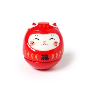 Culbuto Japonais - Daruma Chat - Rouge