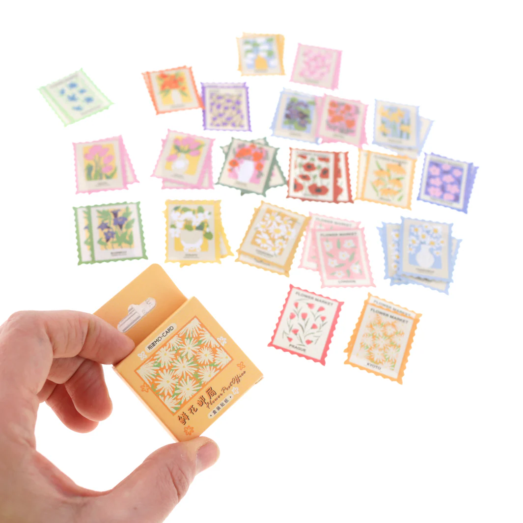 Lot de 46 Stickers - Timbres Floraux - Multicolore – Image 4