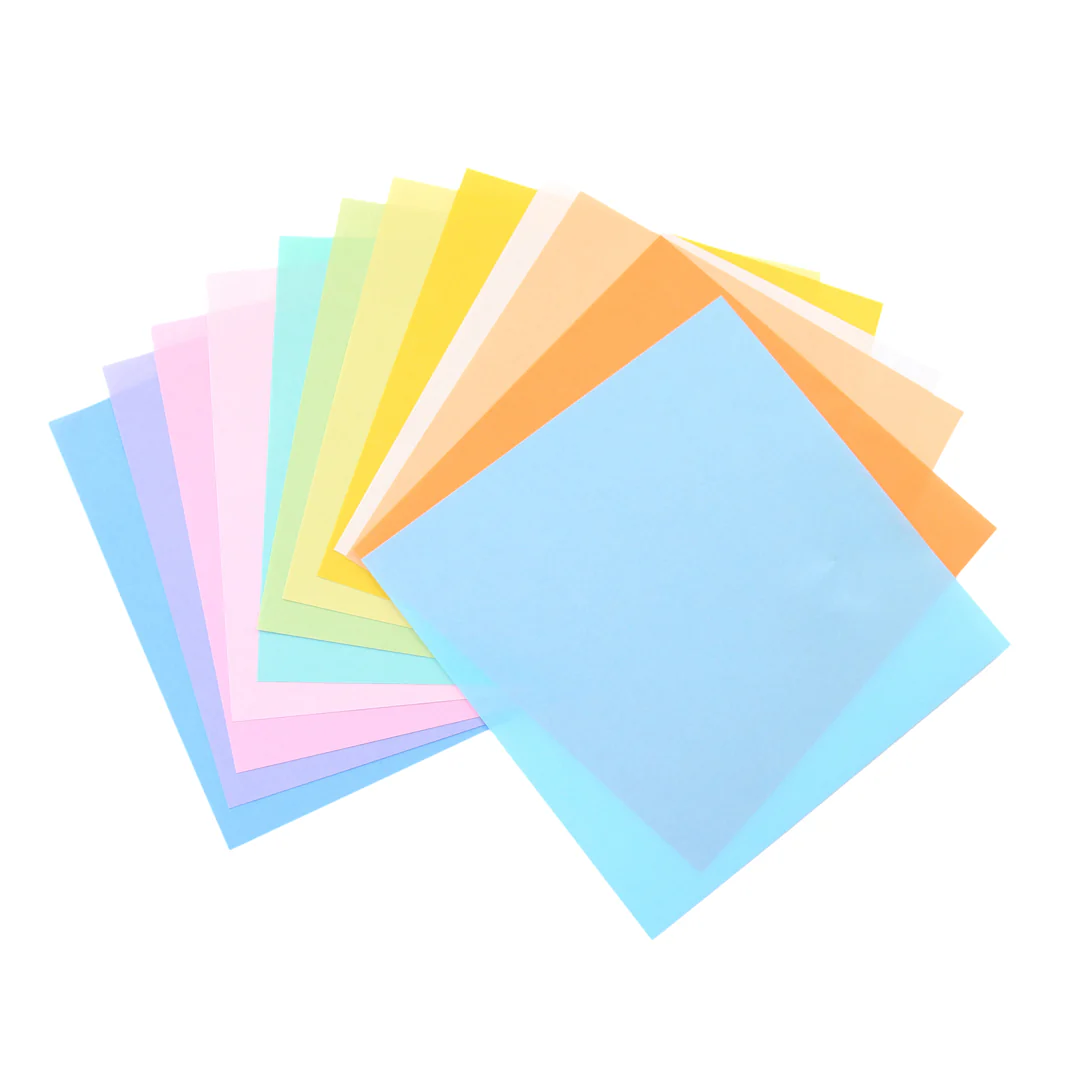 60 Papiers Origami Unis Toyo - Pastel Multicolore, 12 Couleurs - 15 x 15 cm – Image 3