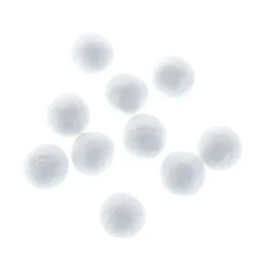 Lot de 10 Boules en Polystyrène - Blanc, 1,5cm