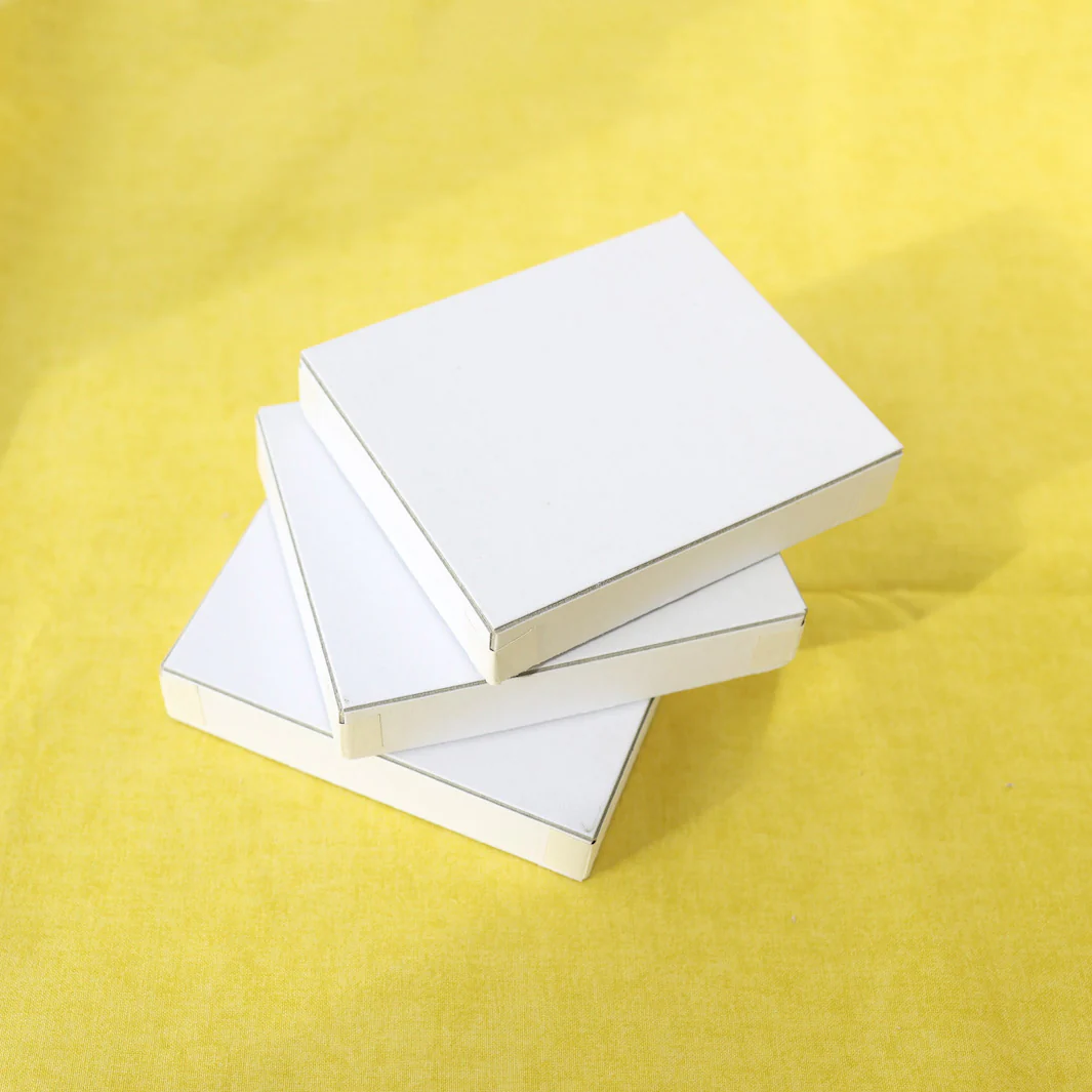 Lot de 3 Petites Boîtes - Carton Blanc, Rectangulaire