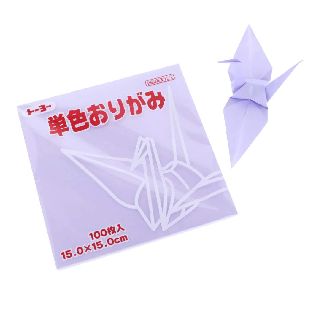 100 Papiers Origami Toyo - Violet Lilas - 15 x 15 cm – Image 5