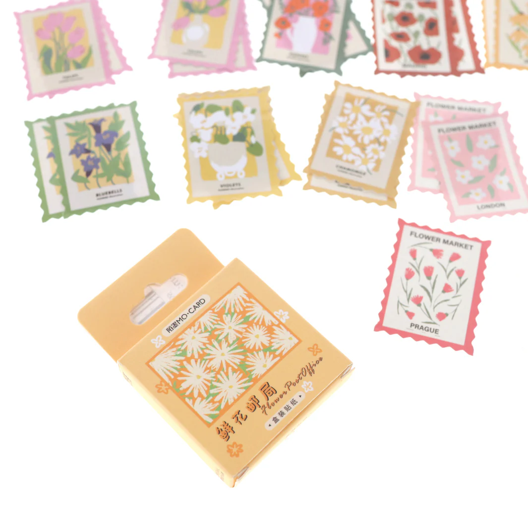Lot de 46 Stickers - Timbres Floraux - Multicolore – Image 5