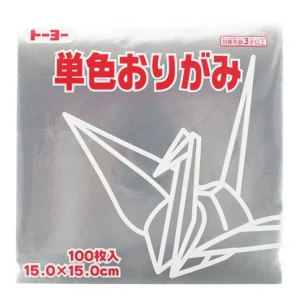 100 Papiers Origami Toyo - Argent - 15 x 15 cm