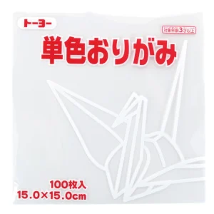 100 Papiers Origami Toyo - Blanc - 15 x 15 cm