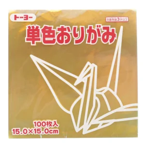 100 Papiers Origami Toyo - Or - 15 x 15 cm