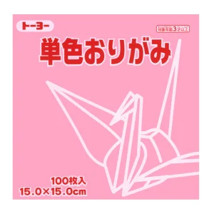100 Papiers Origami Toyo - Rose Flamingo - 15 x 15 cm