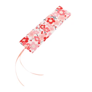 Marque-Page en Papier Japonais - Grandes Fleurs de Prunier et Semi de Fleurs - Rouge, Rose et Blanc - M451 et M532