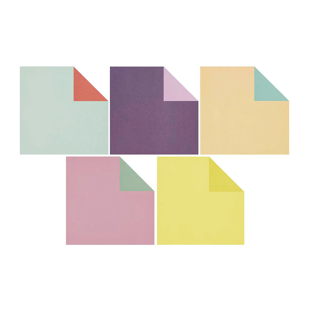100 Papiers Origami Unis - Bicolores, Tons Classiques - 10 Couleurs - 15x15cm – Image 3