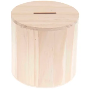 Tirelire Cylindrique en Bois