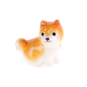 Shiba Inu Assis - Porte-Baguettes en Céramique - Orange