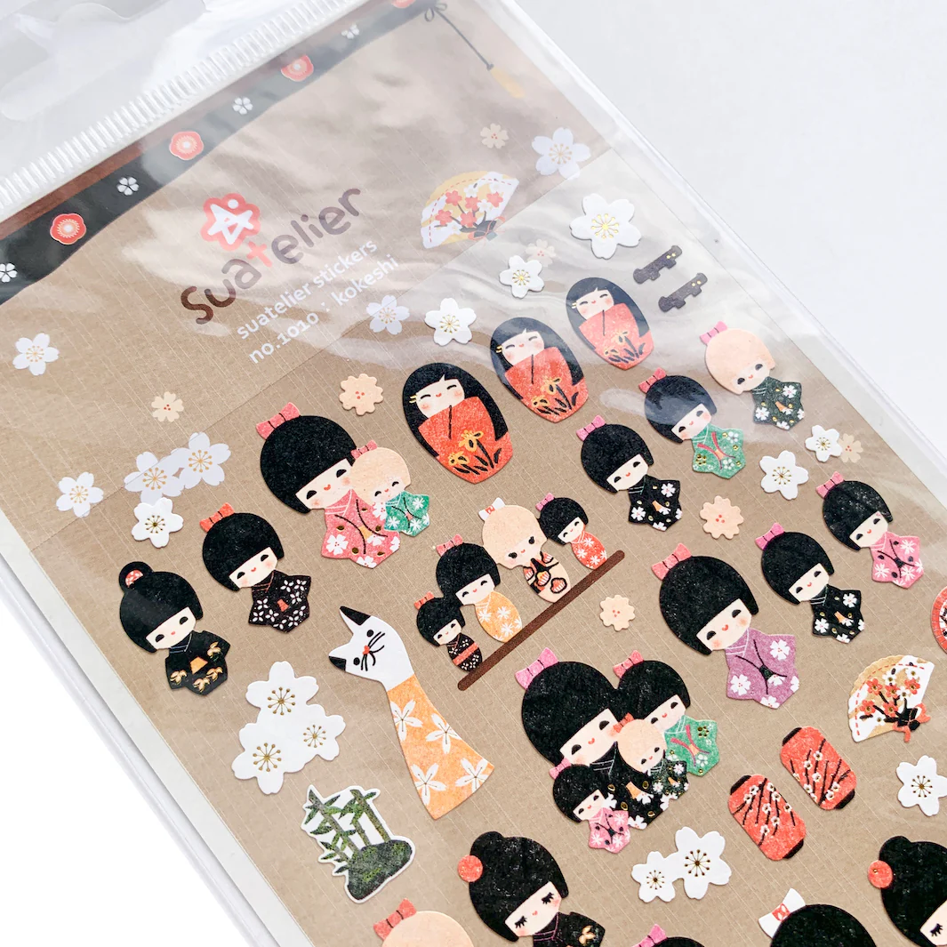 Planche de 60 Stickers - Kokeshi – Image 3