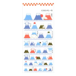 Planche de 38 stickers japonais - Mont Fuji