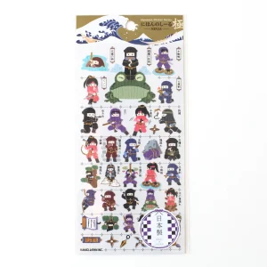 Planche de 35 stickers japonais - Ninja