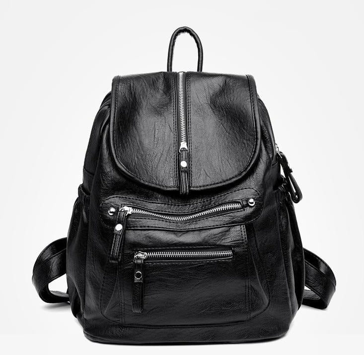 Sac à dos Antivol pour Femme en Cuir - Voyage – Image 6