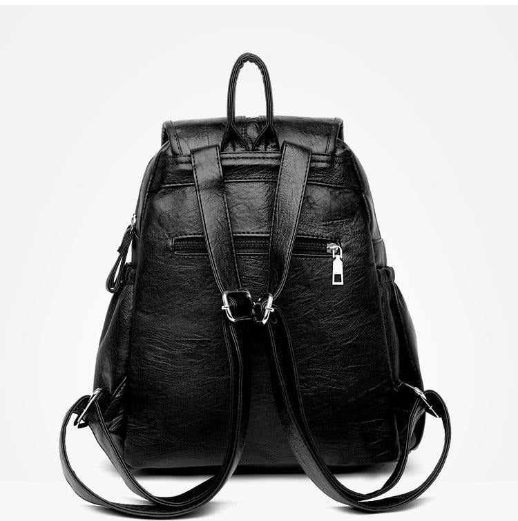 Sac à dos Antivol pour Femme en Cuir - Voyage – Image 8