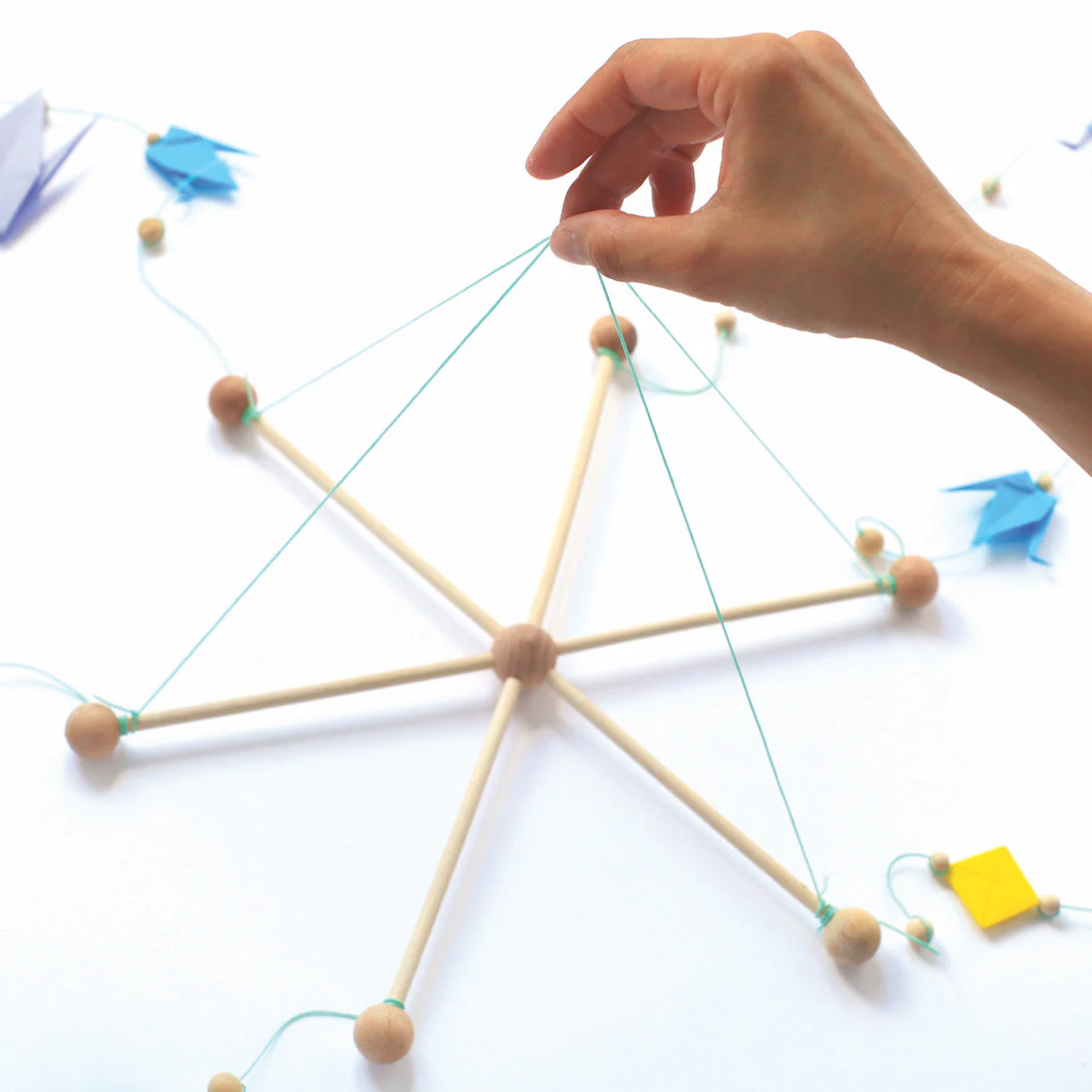 Structure étoile pour mobile en bois – Image 5