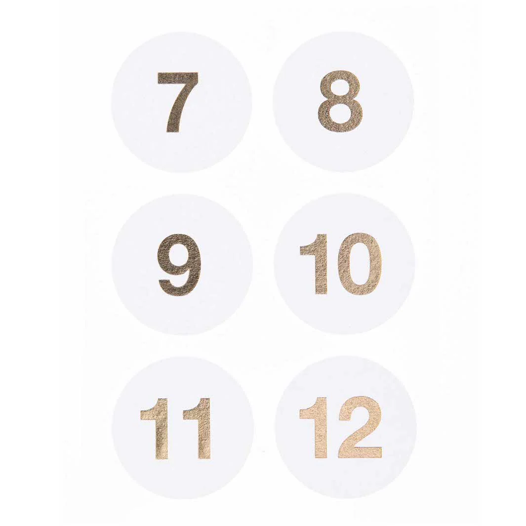 4 Planches de 24 stickers - Calendrier de l'Avent - Blanc – Image 4